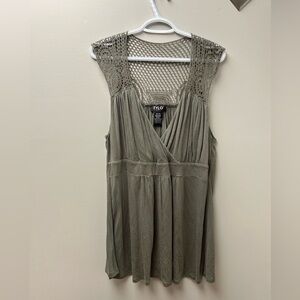 Fylo Women’s Dark Green Tank Top with Mesh Back